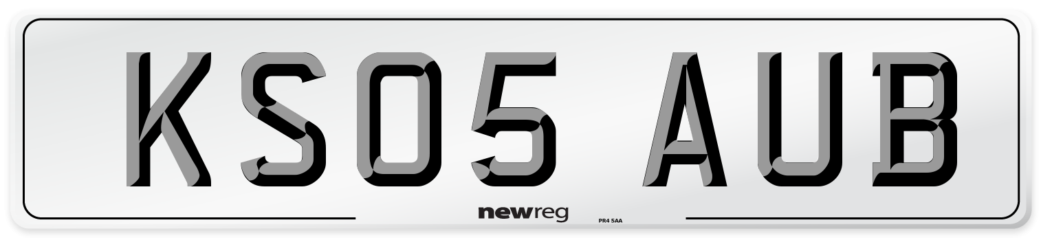 KS05 AUB Number Plate from New Reg